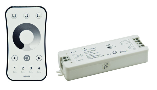 KIT DIMMER MONOCOLORE TOUCH 4 ZONE CON RICEVITORE CON PUSH BUTTON