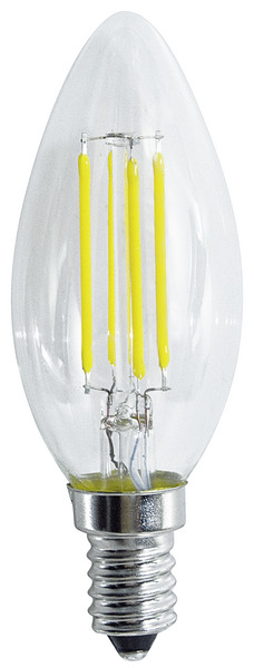  LED CANDELA C35 serie Filament Trasparente,E14, 4.5W3000K