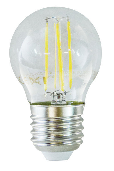 LAMP LED G45 Filament Trasparente, E27, 4.5W 4000K 470LM