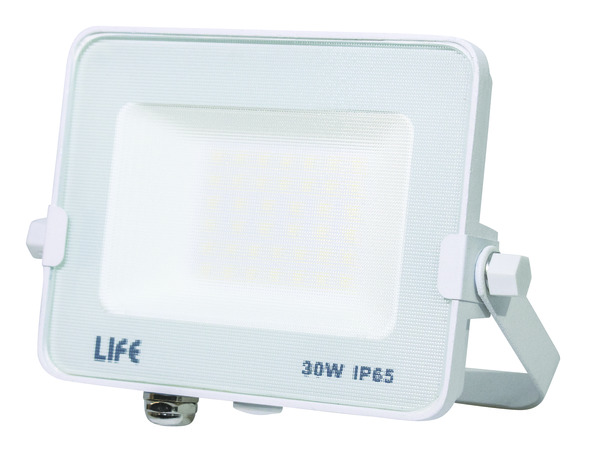 FARETTO SLIM BIANCO IP65, LED SMD Serie FA4, 30W, 110°,3000K