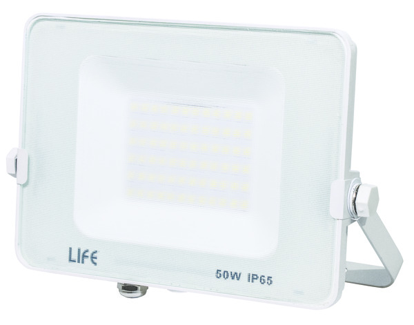 FARETTO SLIM BIANCO IP65, LED FA4, 50W, 110°,4000K 4300LM