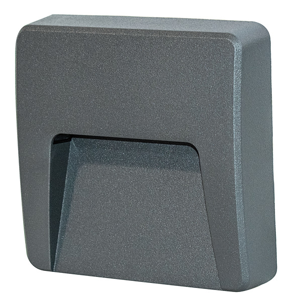 SEGNA PASSO QUADRATO, IP65,220Vac, 3W, 3000K120x120x32mm GRIGIO