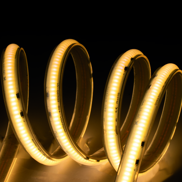 Striscia LED COB, IP65, 220Vac-240Vac 14W/m, L.CALDA 3000K±5%, 1200lm/m, PREZZO per 1m