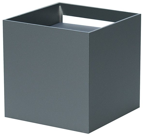 APPLIQUE a LED CUBO MAX, IP65, 220Vac, 20W, TRICOLOR, 1000LM, CRI80, 120x120mm, Allum. Grigio
