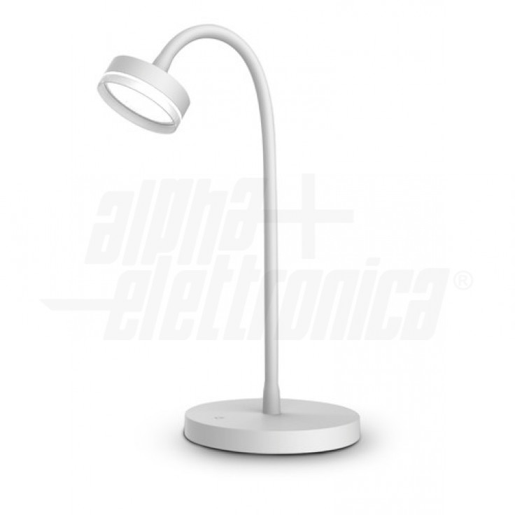 Lampada da tavolo regolabile a Led con corpo snodato ed interruttore Touch - Bianca 4,8W