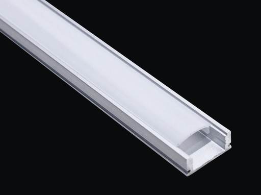 [LIF-16LTP6011KS]  Profilo alluminio 2m Dissip.20W/m,Parete,Inc.12,4mm+ cover