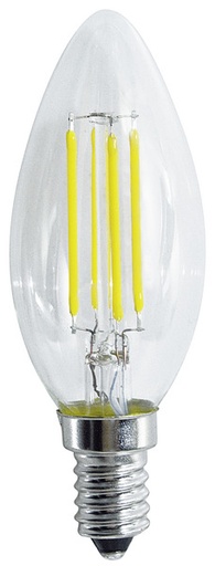 [LIF-39920022C30]  LED CANDELA C35 serie Filament Trasparente,E14, 4.5W3000K