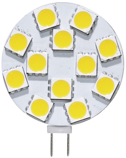 [LIF-39930124N] LAMPADA LED G4 a disco, 1.8W, BA120°, 4000K, 12Vdc, LM190,