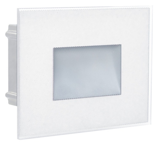 [LIF-399PL5003WCFN] PUNTO LUCE SEGNA PASSO IN VETRO BIANCO, X503, IP65 3.5W TRICOLOR
