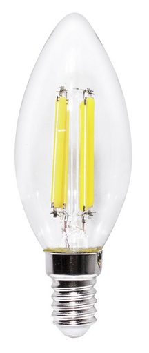 [LIF-39920024N40] LAMPADA LED CANDELA C35 serie Filament Trasparente, E14, 7W, FA320°, 4000K, 220Vac, LM1055