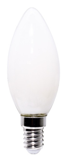 [LIF-39920024NM40] LAMPADA LED CANDELA C35 serie Filament Milky, E14, 7W, FA320°, 4000K, 220Vac, LM1000