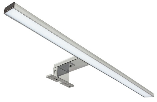 [LIF-399PL2060HN] APPLIQUE a LED da Bagno, Lampada Specchio Bagno, IP44, 9W, 820lm, Luce 4000K, CRI80, 600x103x40mm, Cromata, con staffa a muro e specchio.